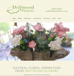 Driftwood Flowers WordPress Website created by Red Leaf Chichester, West Sussex